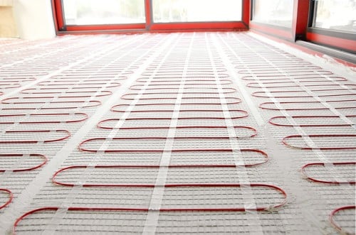 chauffagiste Muret - Plancher chauffant en construction.